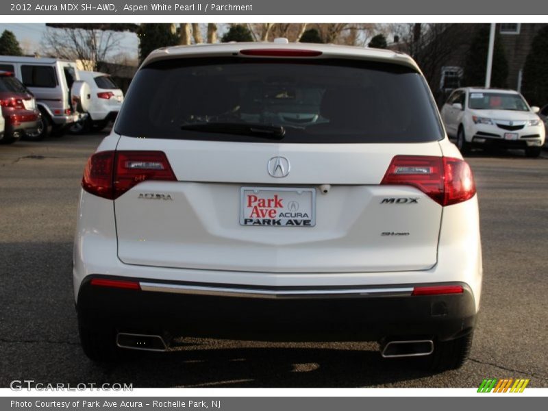 Aspen White Pearl II / Parchment 2012 Acura MDX SH-AWD