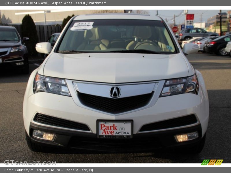 Aspen White Pearl II / Parchment 2012 Acura MDX SH-AWD