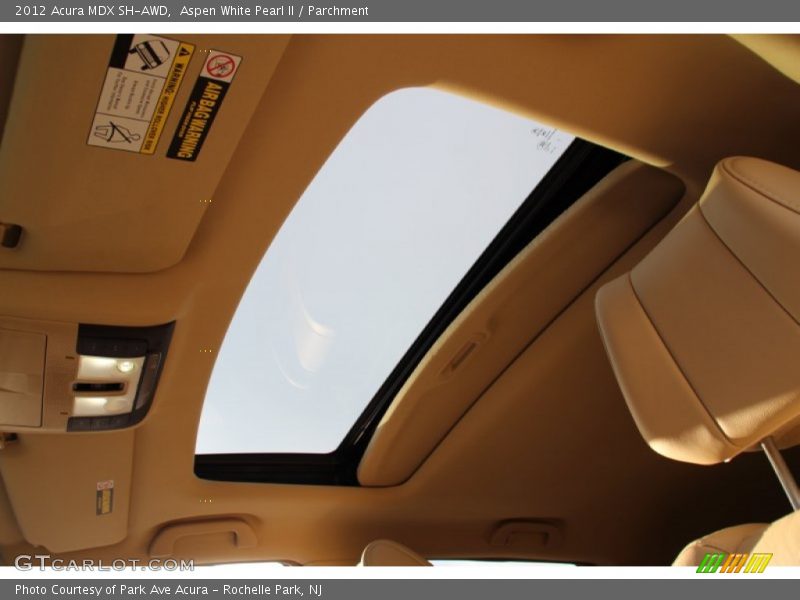 Aspen White Pearl II / Parchment 2012 Acura MDX SH-AWD