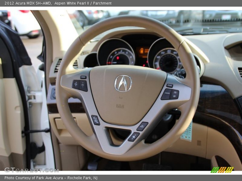 Aspen White Pearl II / Parchment 2012 Acura MDX SH-AWD