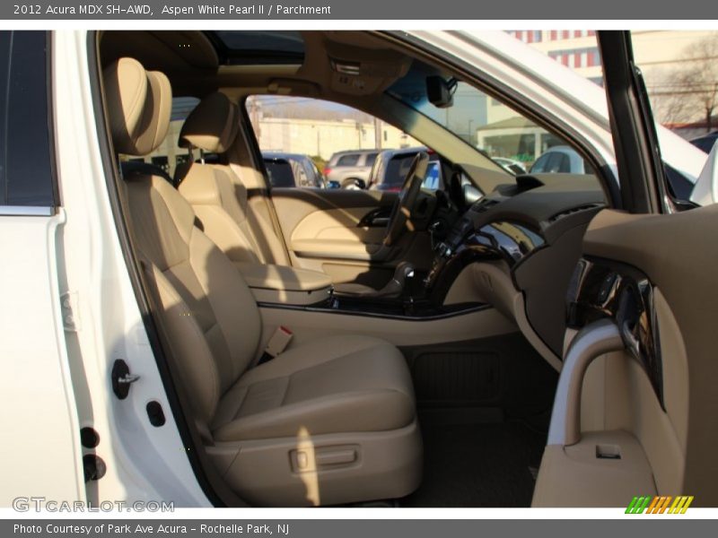Aspen White Pearl II / Parchment 2012 Acura MDX SH-AWD