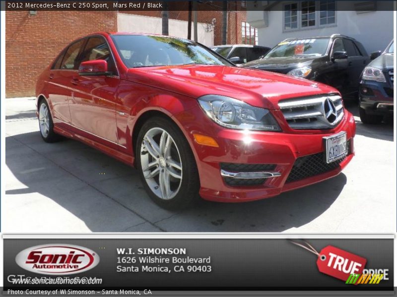 Mars Red / Black 2012 Mercedes-Benz C 250 Sport