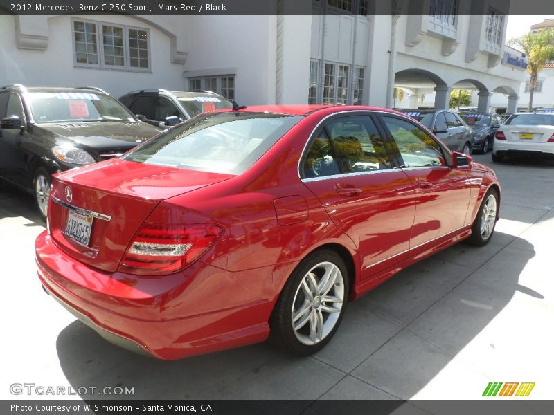 Mars Red / Black 2012 Mercedes-Benz C 250 Sport