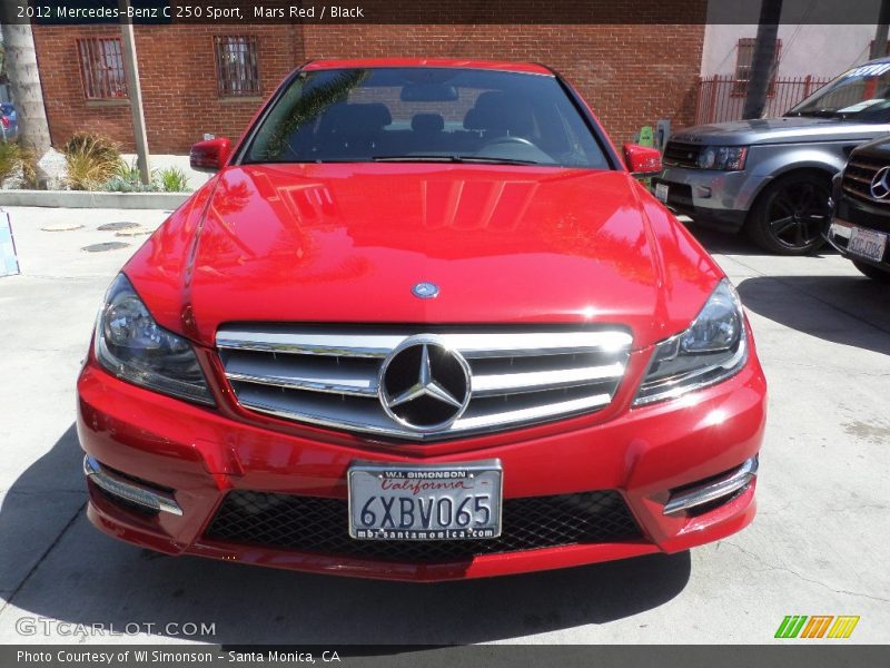 Mars Red / Black 2012 Mercedes-Benz C 250 Sport