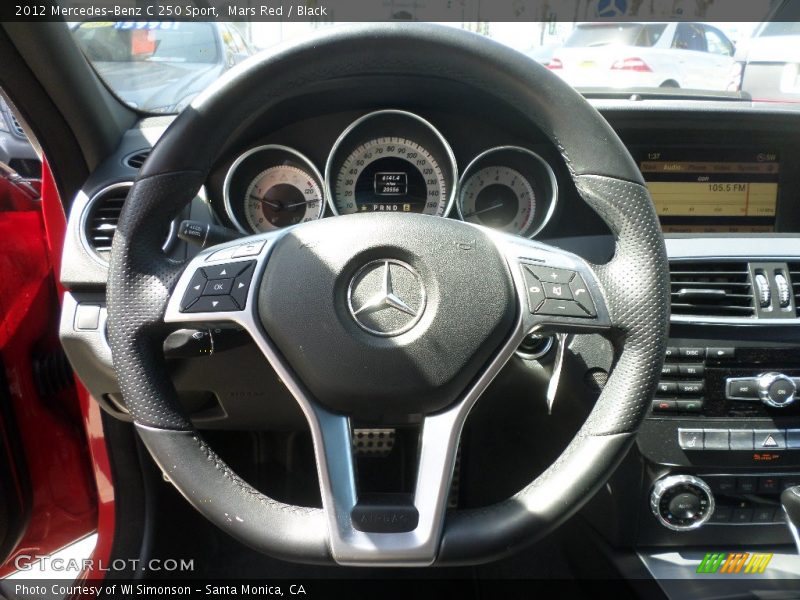 Mars Red / Black 2012 Mercedes-Benz C 250 Sport