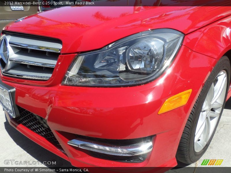 Mars Red / Black 2012 Mercedes-Benz C 250 Sport