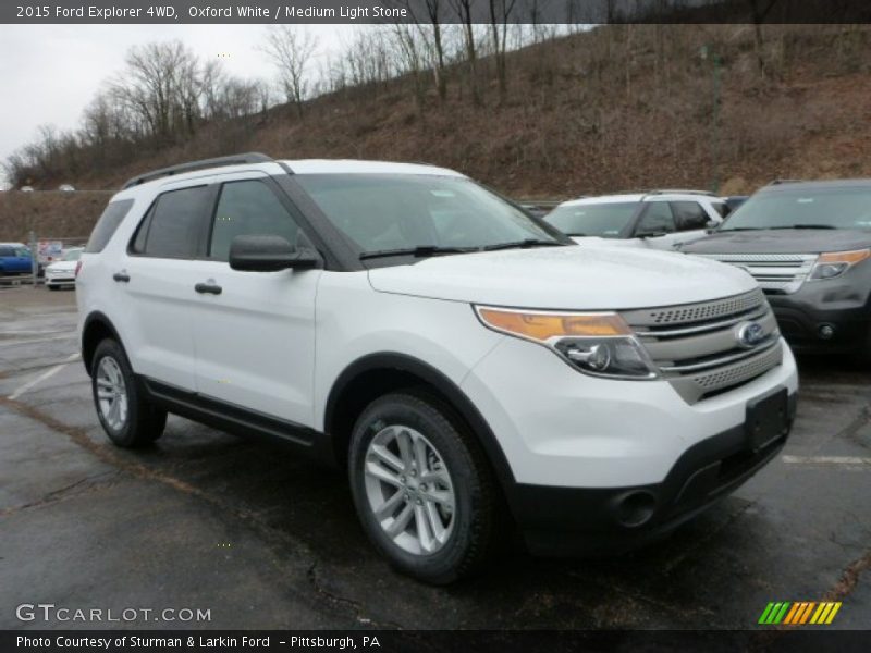 Oxford White / Medium Light Stone 2015 Ford Explorer 4WD