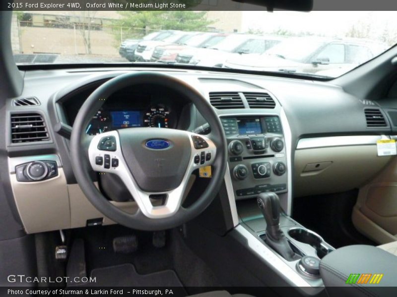 Oxford White / Medium Light Stone 2015 Ford Explorer 4WD