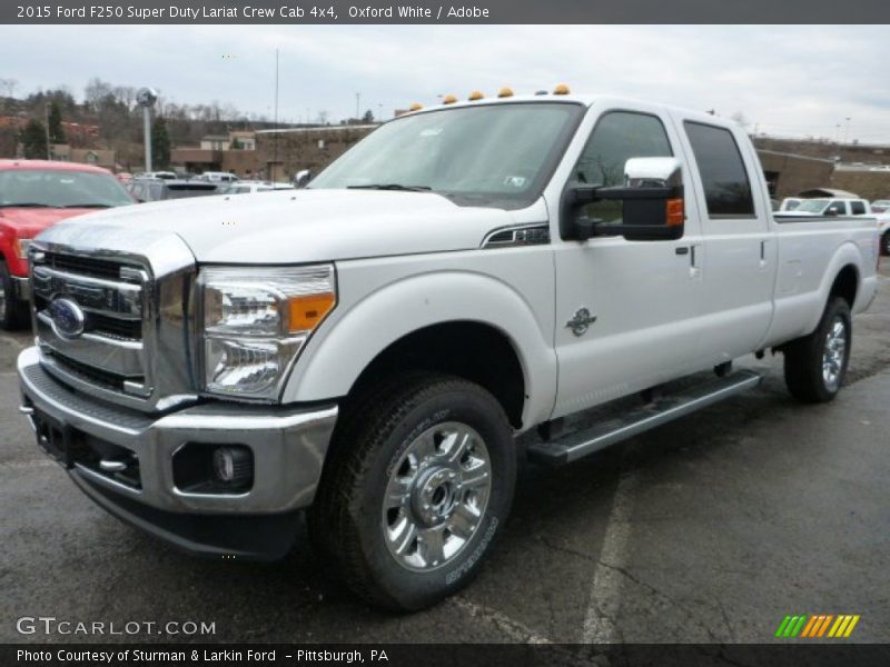 Oxford White / Adobe 2015 Ford F250 Super Duty Lariat Crew Cab 4x4