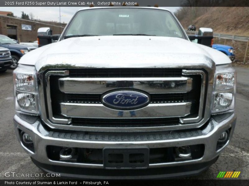 Oxford White / Adobe 2015 Ford F250 Super Duty Lariat Crew Cab 4x4
