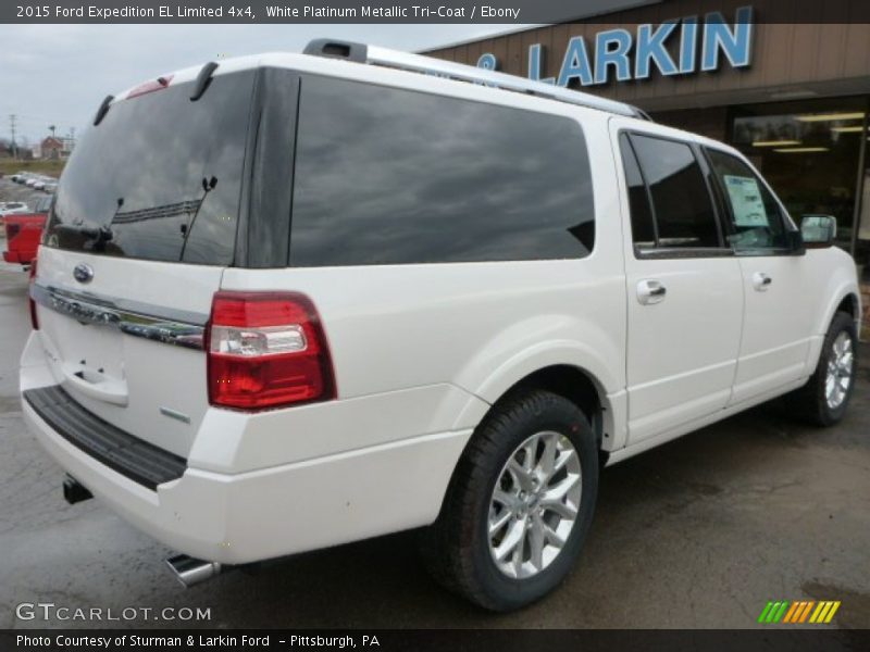 White Platinum Metallic Tri-Coat / Ebony 2015 Ford Expedition EL Limited 4x4
