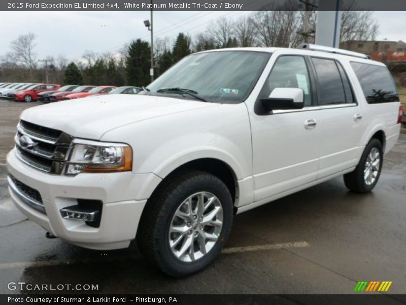 White Platinum Metallic Tri-Coat / Ebony 2015 Ford Expedition EL Limited 4x4