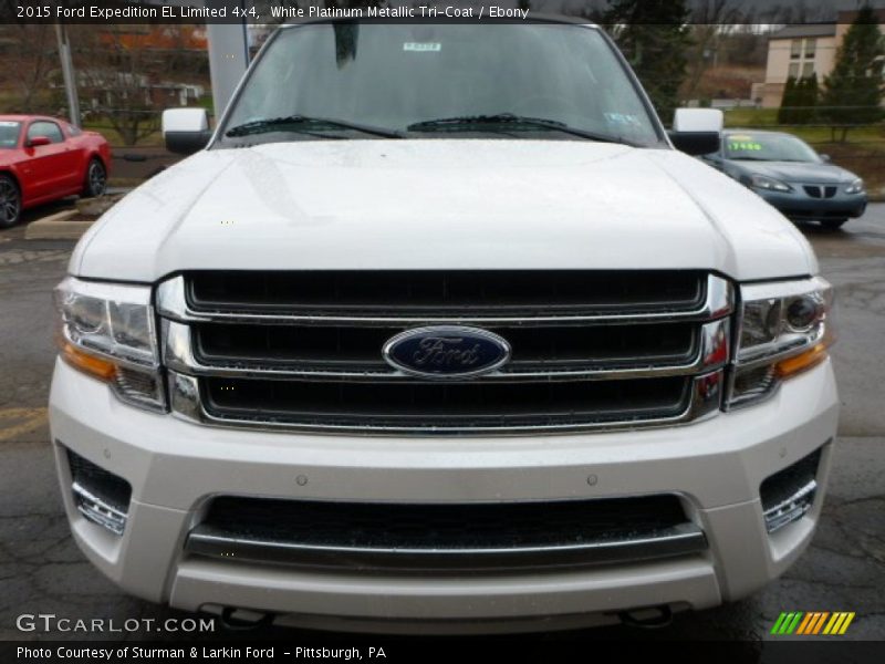 White Platinum Metallic Tri-Coat / Ebony 2015 Ford Expedition EL Limited 4x4