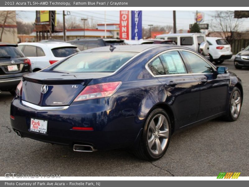 Fathom Blue Pearl / Graystone 2013 Acura TL SH-AWD Technology
