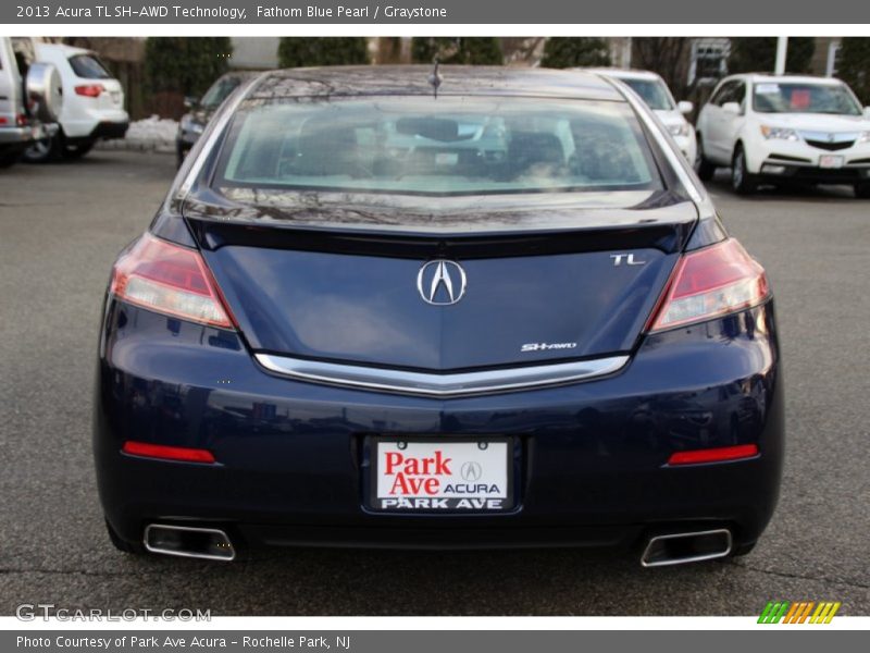 Fathom Blue Pearl / Graystone 2013 Acura TL SH-AWD Technology