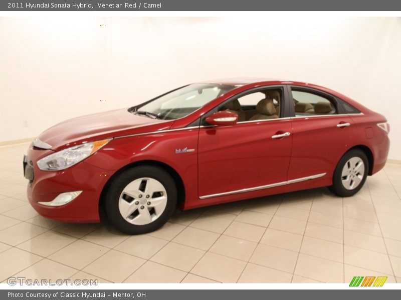 Front 3/4 View of 2011 Sonata Hybrid