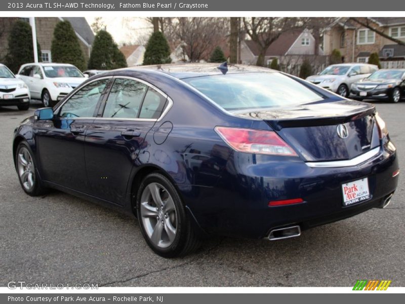 Fathom Blue Pearl / Graystone 2013 Acura TL SH-AWD Technology