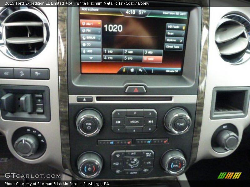 White Platinum Metallic Tri-Coat / Ebony 2015 Ford Expedition EL Limited 4x4