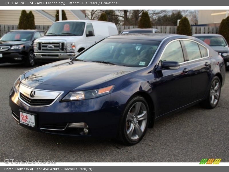 Fathom Blue Pearl / Graystone 2013 Acura TL SH-AWD Technology