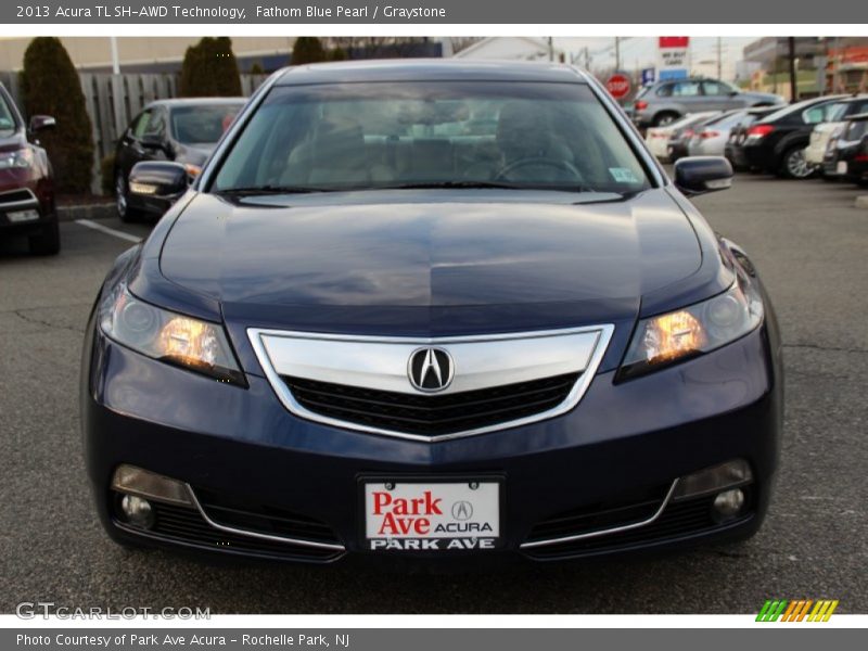 Fathom Blue Pearl / Graystone 2013 Acura TL SH-AWD Technology