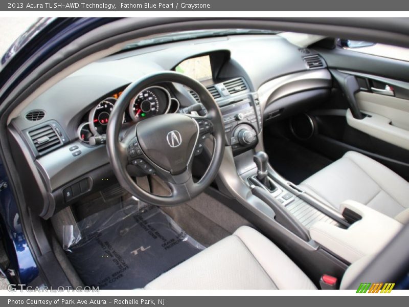 Fathom Blue Pearl / Graystone 2013 Acura TL SH-AWD Technology