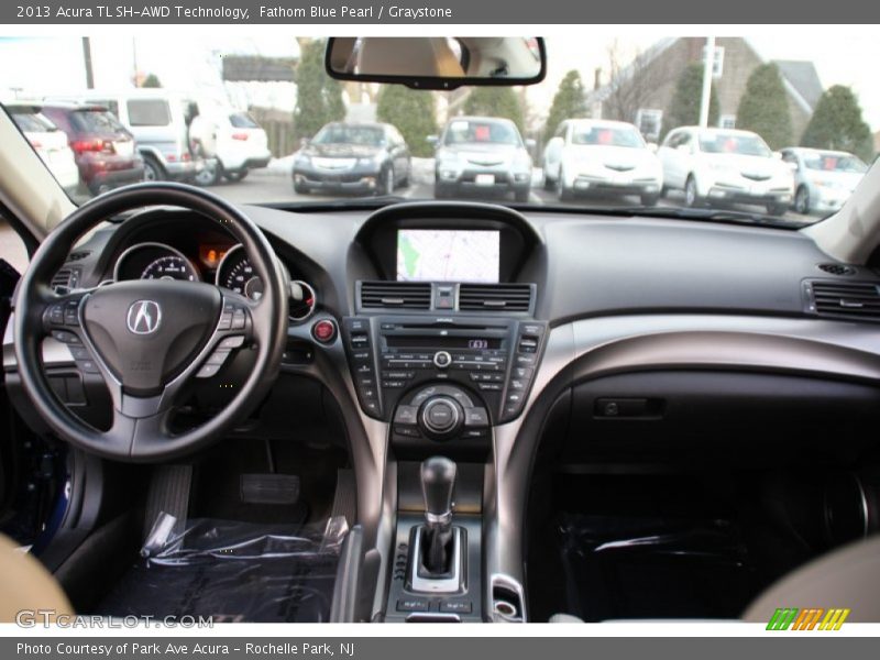 Fathom Blue Pearl / Graystone 2013 Acura TL SH-AWD Technology