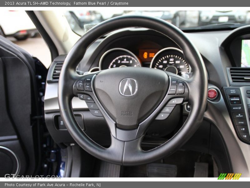 Fathom Blue Pearl / Graystone 2013 Acura TL SH-AWD Technology