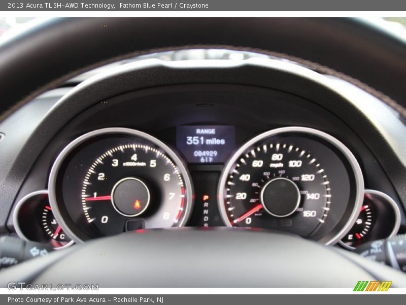 Fathom Blue Pearl / Graystone 2013 Acura TL SH-AWD Technology