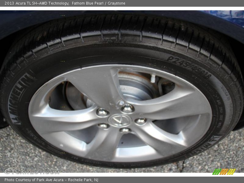 Fathom Blue Pearl / Graystone 2013 Acura TL SH-AWD Technology