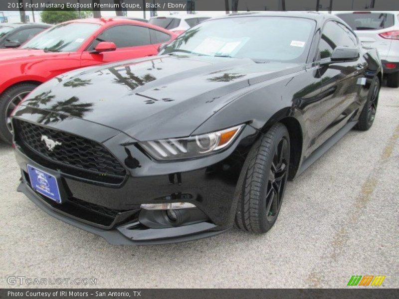 Black / Ebony 2015 Ford Mustang EcoBoost Premium Coupe