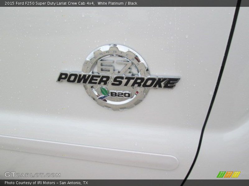 White Platinum / Black 2015 Ford F250 Super Duty Lariat Crew Cab 4x4