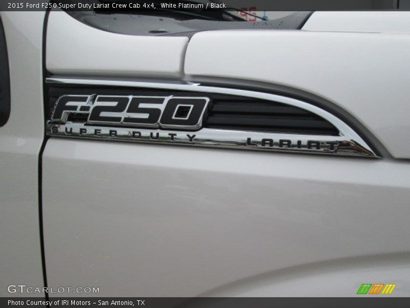 White Platinum / Black 2015 Ford F250 Super Duty Lariat Crew Cab 4x4