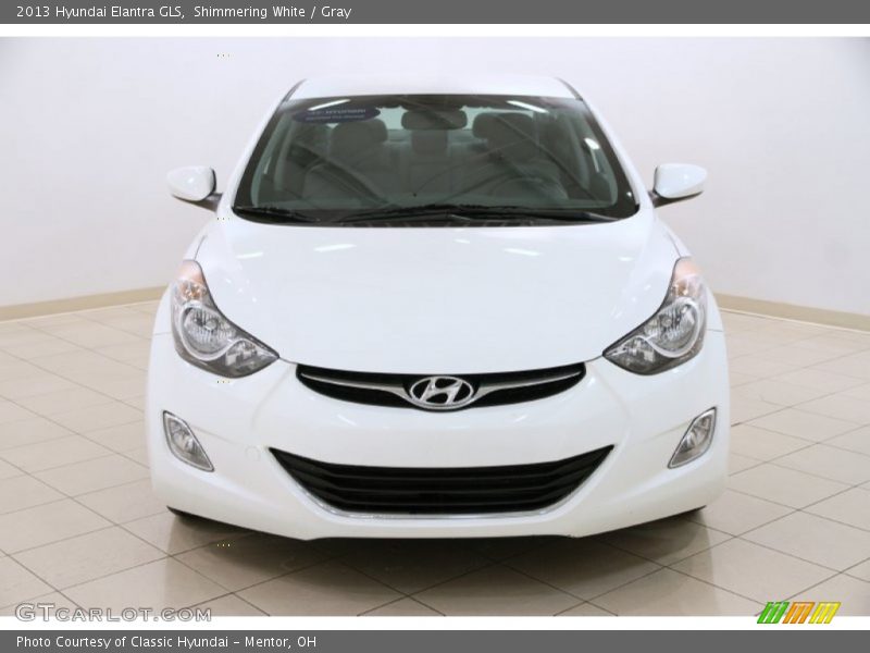 Shimmering White / Gray 2013 Hyundai Elantra GLS