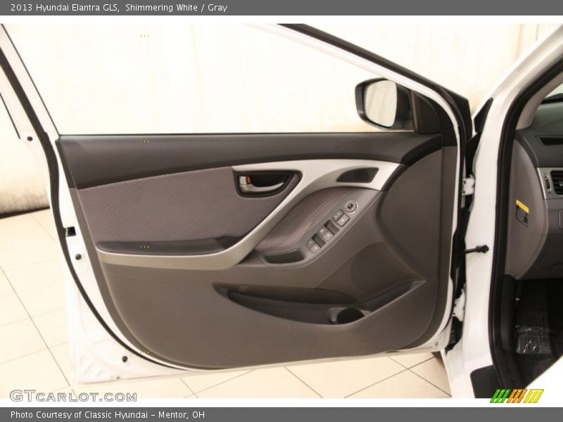 Shimmering White / Gray 2013 Hyundai Elantra GLS