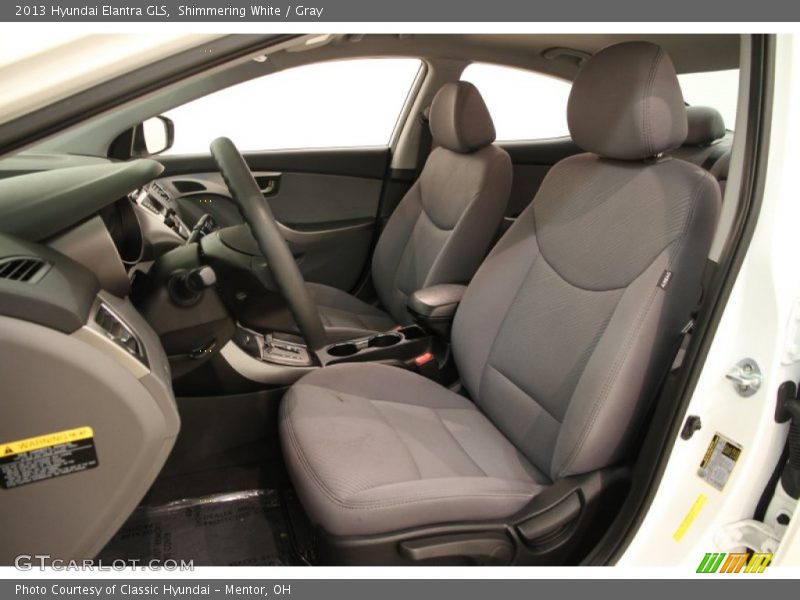 Shimmering White / Gray 2013 Hyundai Elantra GLS