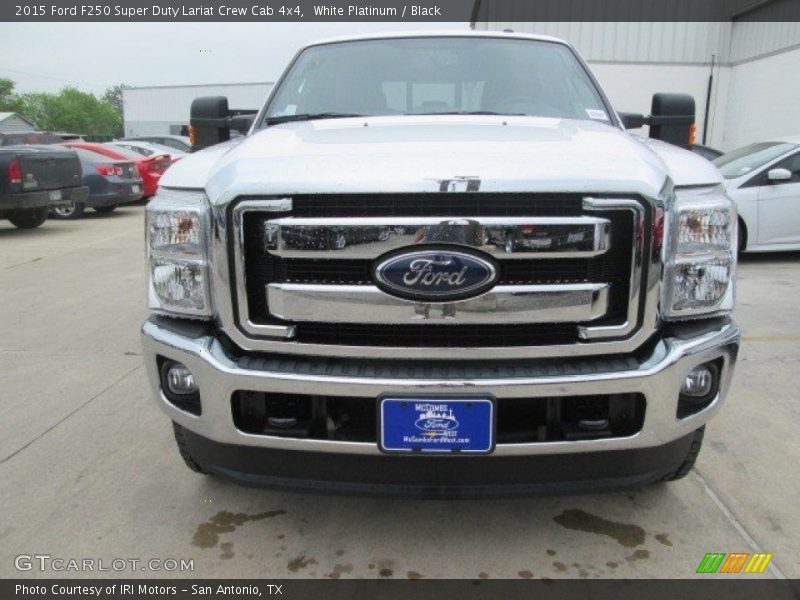 White Platinum / Black 2015 Ford F250 Super Duty Lariat Crew Cab 4x4