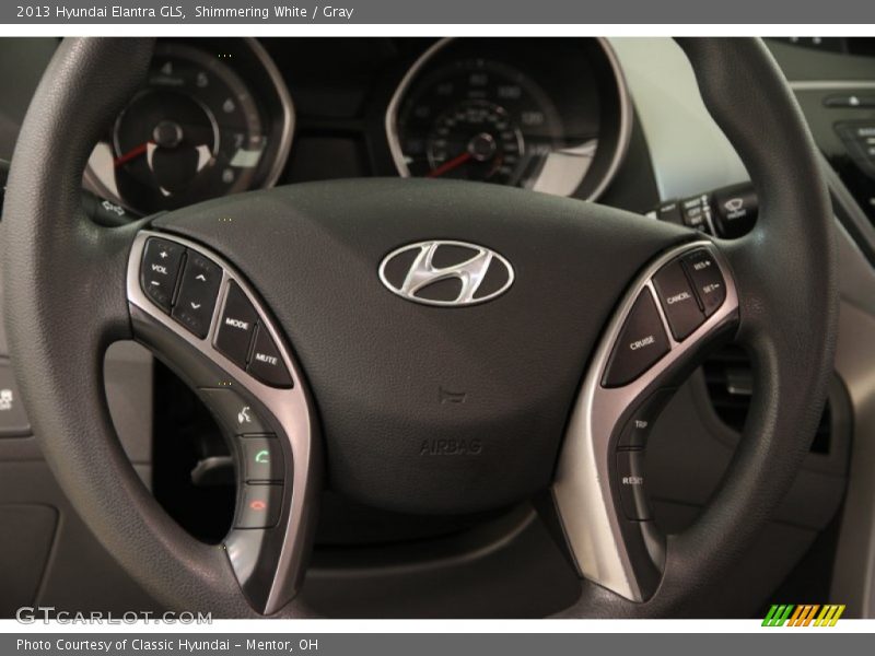 Shimmering White / Gray 2013 Hyundai Elantra GLS