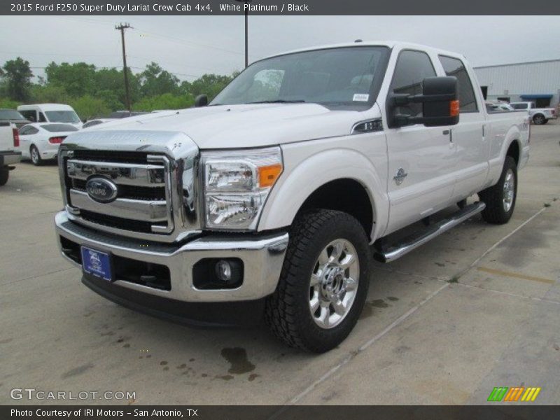 White Platinum / Black 2015 Ford F250 Super Duty Lariat Crew Cab 4x4