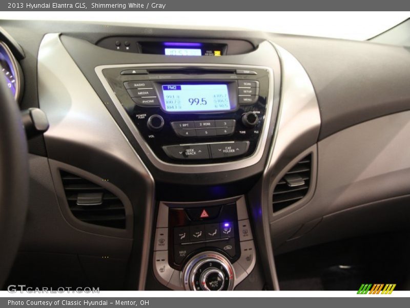 Shimmering White / Gray 2013 Hyundai Elantra GLS