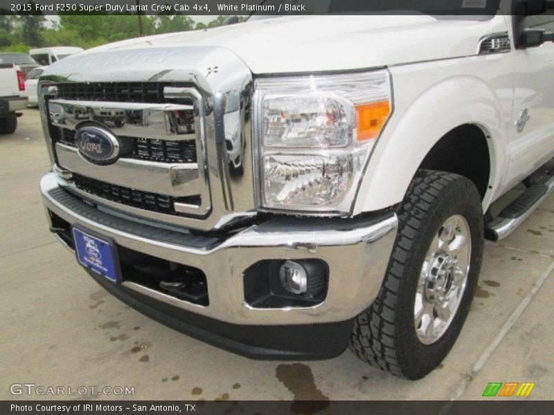 White Platinum / Black 2015 Ford F250 Super Duty Lariat Crew Cab 4x4