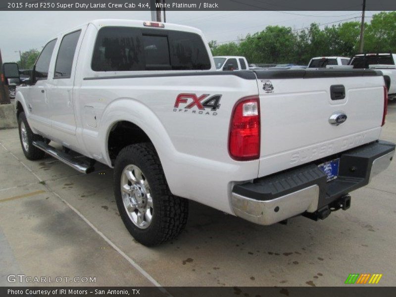White Platinum / Black 2015 Ford F250 Super Duty Lariat Crew Cab 4x4