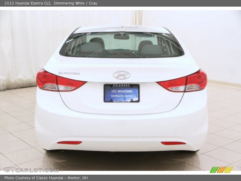 Shimmering White / Gray 2013 Hyundai Elantra GLS