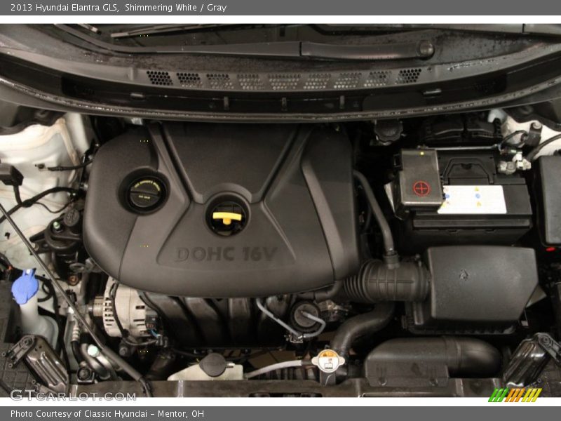 Shimmering White / Gray 2013 Hyundai Elantra GLS
