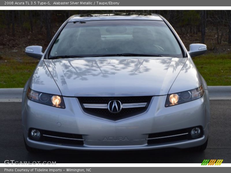 Alabaster Silver Metallic / Taupe/Ebony 2008 Acura TL 3.5 Type-S