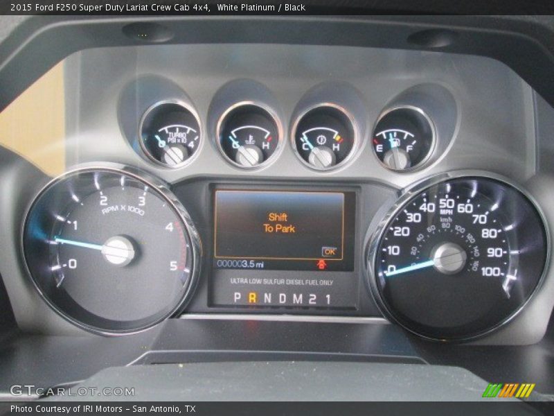White Platinum / Black 2015 Ford F250 Super Duty Lariat Crew Cab 4x4
