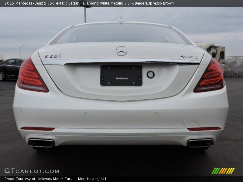 Diamond White Metallic / Silk Beige/Espresso Brown 2015 Mercedes-Benz S 550 4Matic Sedan