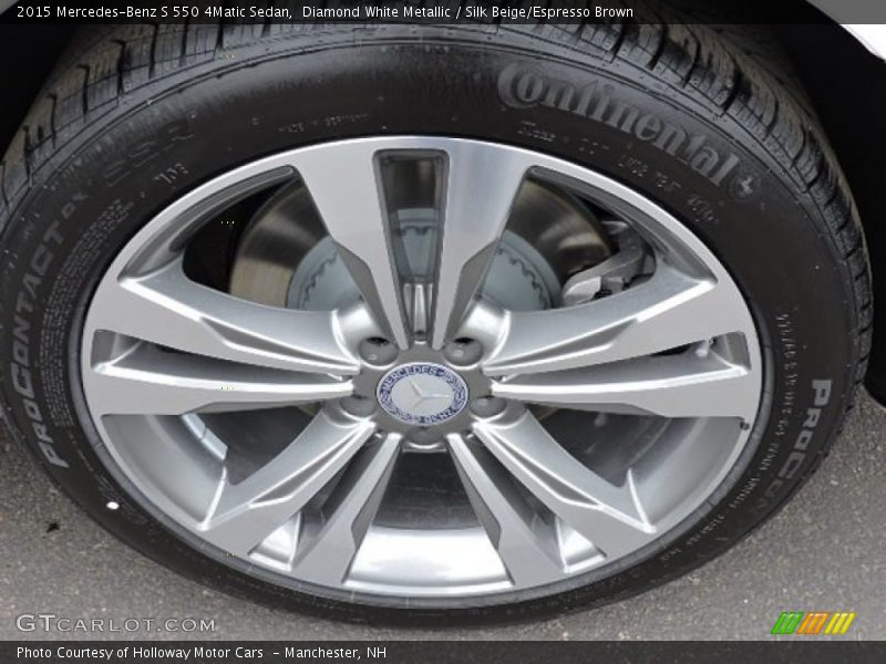 Diamond White Metallic / Silk Beige/Espresso Brown 2015 Mercedes-Benz S 550 4Matic Sedan