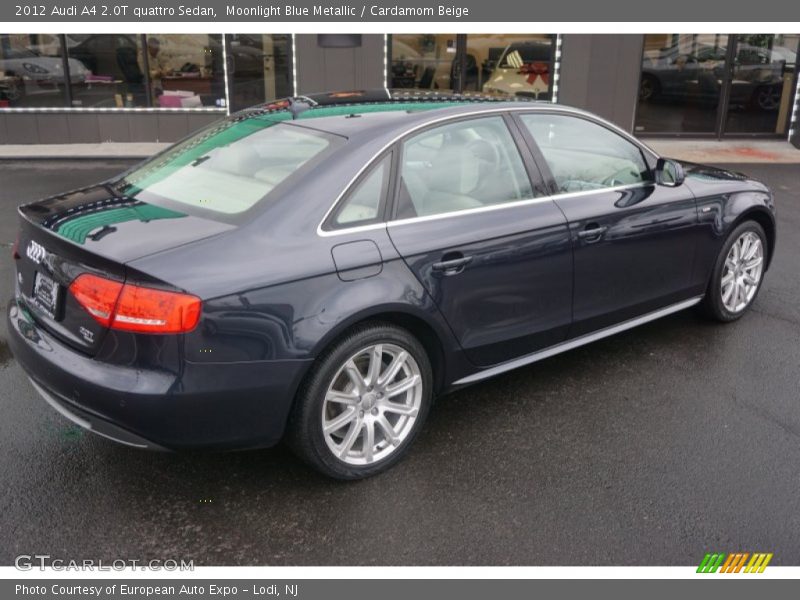 Moonlight Blue Metallic / Cardamom Beige 2012 Audi A4 2.0T quattro Sedan