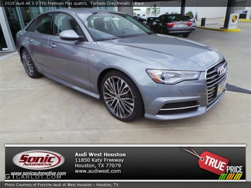 Tornado Grey Metallic / Black 2016 Audi A6 3.0 TFSI Premium Plus quattro