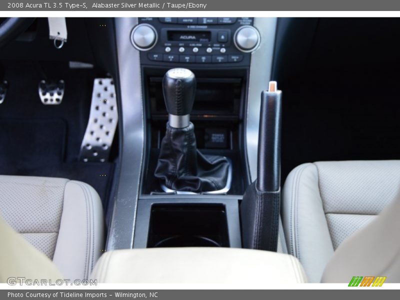Alabaster Silver Metallic / Taupe/Ebony 2008 Acura TL 3.5 Type-S